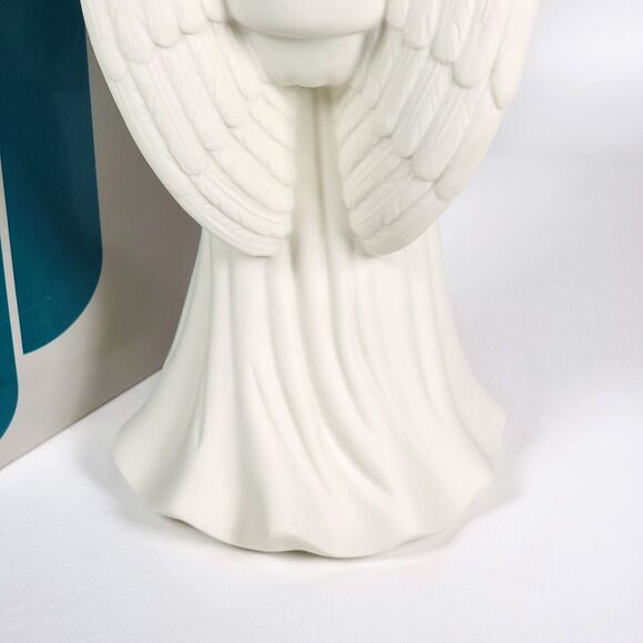 Partylite Bisque Lyrical Angel White Porcelain Taper Candle Holder P0461 - Picture 9 of 15